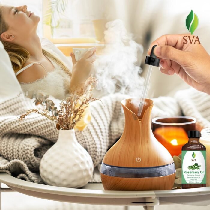 SVA Rosemary Essential Oil – 4 Fl Oz – 100% Natural Rosemary Oil for Hair, Face, Skin Care, Diffuser, Aromatherapy, Scalp, Body Massage, Soap and Candle Making – with Dropper - Image 8