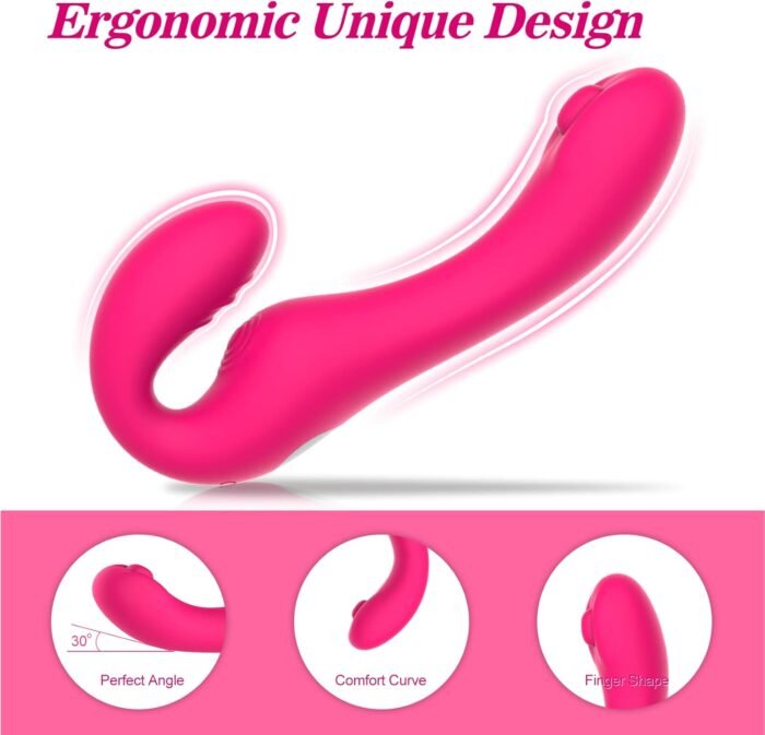 G Spot Clitoral Vibrator for Women and Lesbian-Remote Control Double Ended Strapless Dildo with 10 Flapping&Vibrating Modes,Waterproof Clitoral Stimulator Versatile Adult Sex Toy - Image 3