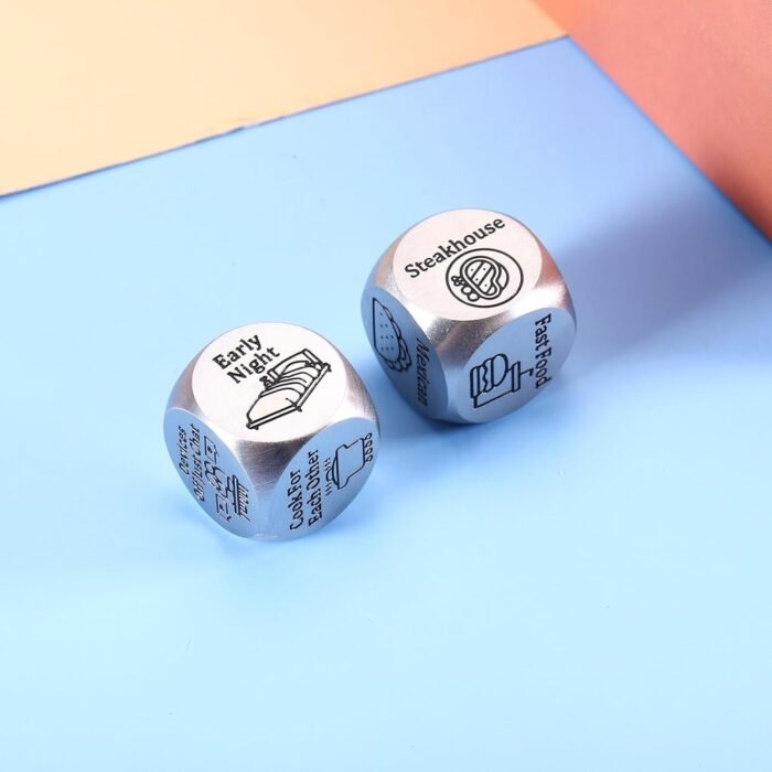 10th Tin Anniversar Gifts - 10 Year Anniversary Dice Gift for Men, Anniversary Dice Gifts for Boyfriend Girlfriend Husband Wife, Bridal Shower Gifts for Women, Stocking Stuffers for Women Men - Image 5