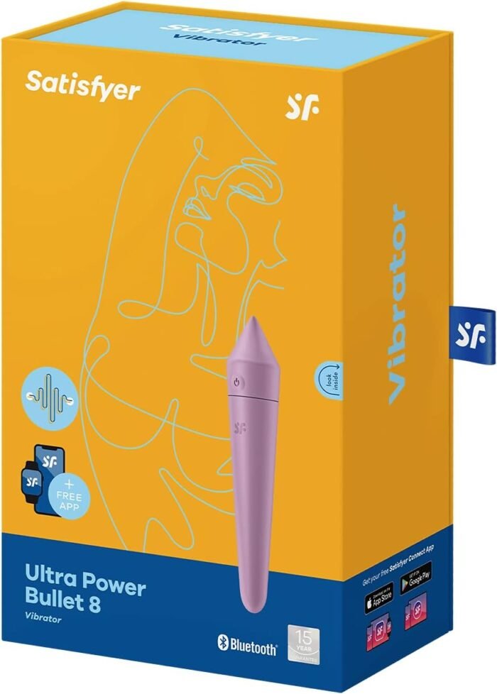 Satisfyer Ultra Power Bullet 8 Connect App Vibrator Sex Toy | Adult Toys for Women | Best Mini Clitoral Vibrator | Vibrating Sexual Pleasure Device | Stimulation Vibrators (Lilac) - Image 4