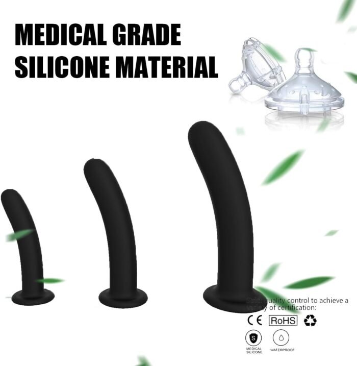 3 Pcs Silicone Dildos with Suction Cup Strap On Dildos for Women G Spot Vaginal Stimulation Massager for Lesbian Adult Sex Toy Female Removable 3 Sizes Strap-on Dildos for Coupe - Image 4
