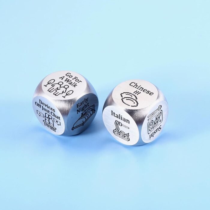 10th Tin Anniversar Gifts - 10 Year Anniversary Dice Gift for Men, Anniversary Dice Gifts for Boyfriend Girlfriend Husband Wife, Bridal Shower Gifts for Women, Stocking Stuffers for Women Men - Image 3