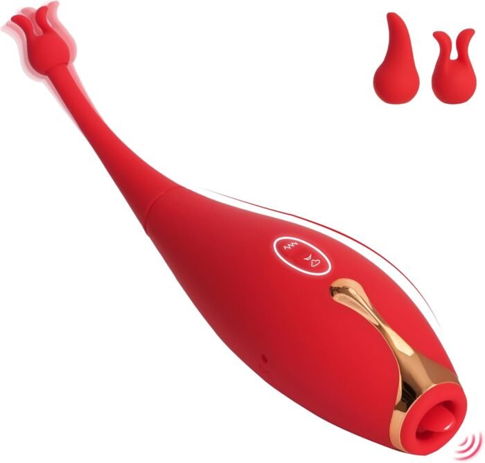 Adult Sex Toys Couples Clitoral Vibrators Wand, Her Nipple Clitoris G spot Vibrating Stimulator, Girls Female Waterproof Quiet Super Strong Oral Licking Vibrator, Best Sexual Pleasure Tools for Women
