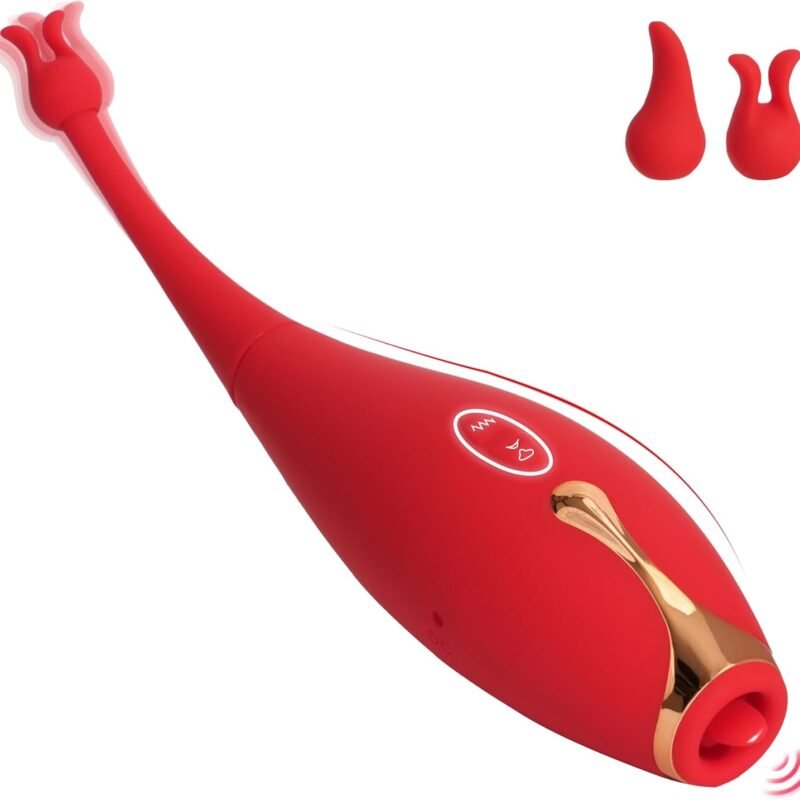Adult Sex Toys Couples Clitoral Vibrators Wand, Her Nipple Clitoris G spot Vibrating Stimulator, Girls Female Waterproof Quiet Super Strong Oral Licking Vibrator, Best Sexual Pleasure Tools for Women