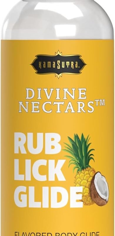 KAMA SUTRA Divine Nectars Coconut Pineapple 2 fl oz - Flavored 3-in-1 Use: Oral, Massage, Water Based for Couples, Women, and Men. Body Topping Manufactured in USA. Ideal for Foreplay.