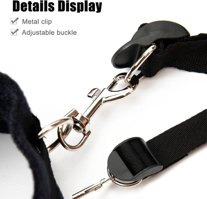 Bondage Kit for Women Sex Rope Hand Ties for Adult Play Handcuff Set for Bedroom Toys Sex Handcuffs Hand Cuff Bracelets Set for Women Adults Bedroom Couples Sexy Gift Sets Sweater AAS2 Black - Image 3