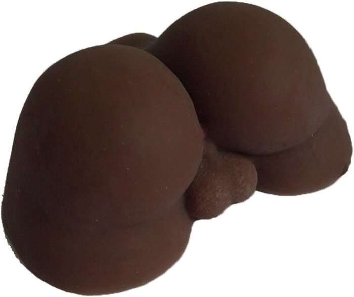 Male Masturbator Full Silicone Black Man Butt Ass with Testicles and Anal Holes Sex Doll for Male&Gay