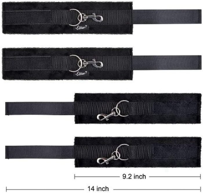 Bed Straps Restraints Sex King Bindage Kit Adjustable Wrist and Ankle Restraints Bondaged Rope Cord & Rope Sex Ties for Ankles and Wrists Sex Resistance Bands with Ankle Strap BDSM Sweater - Image 5