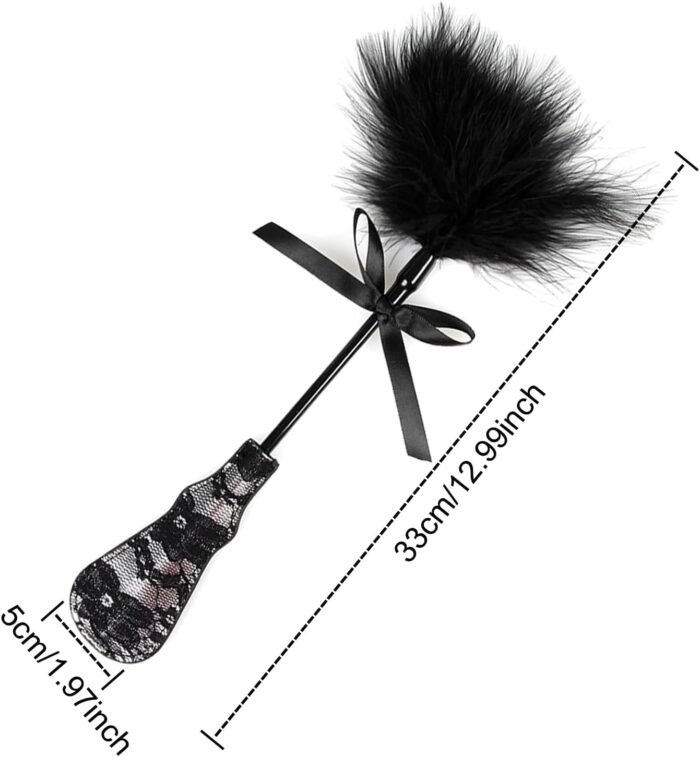 3 Pcs Fox Tail Anal Butt Plug Set Feather Tickler Sex Adults Bedroom Spanking Tickler Sexy Lace Face Mask Role Playing Mask - Image 3