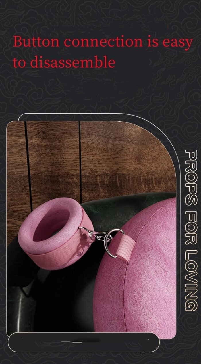 Sex Bondage Toys - Wrist Thigh Restraints Leg Straps with Adjustable Back Handcuffs Ankle Cuffs Kits Adult SM Straps Sets for Women's Pleasure and Couple Foreplay Sweaters TA29-98 - Image 2