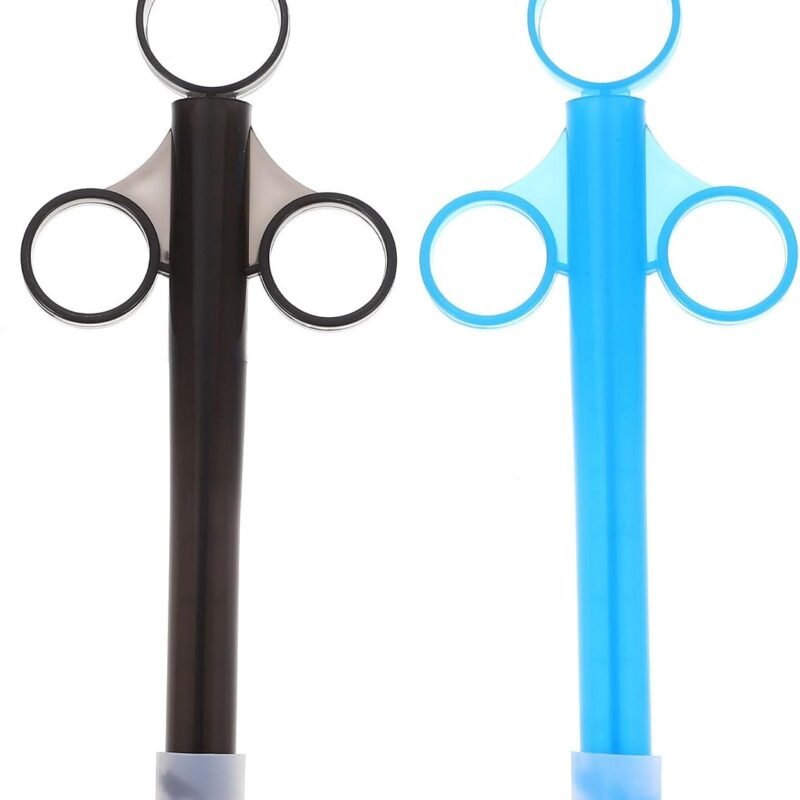 Healifty Lube Applicator Syringe 2Pcs Personal Lubricant Applicator with Smooth Rounded Cap Lube Applicator Syringe with Precise Scales Applied for Women, Men & Couples