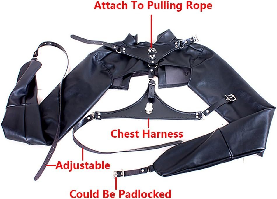 Neck Collar Breast Harness Holder High Neck Collar Breast Holder Chest Less Hands Binding Suit BDSM Restraint Costume - Image 5