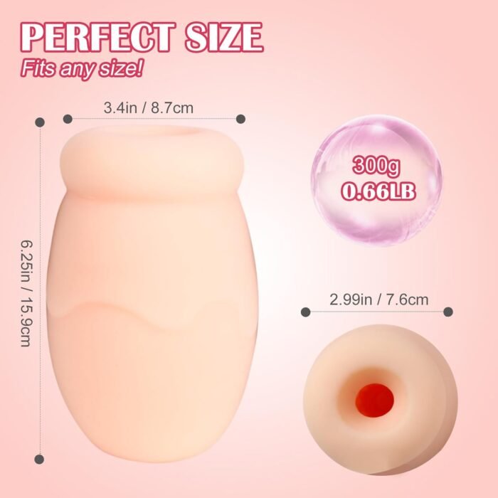 Male Masturbator Sex Toys for Men - Squeezable Pocket Pussy for Mens Masturbation, Plump and Soft Fleshy Egg Male Masturbating Stroker Penis Training Sleeve Blowjob Sex Toys Dolls for Men, Adult Toys - Image 5