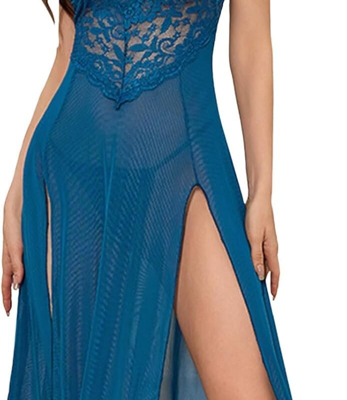 Sexy Lingerie Set for Women Jacquard Hollow Mesh High Open Fork Dark Pattern Elegant Apparel