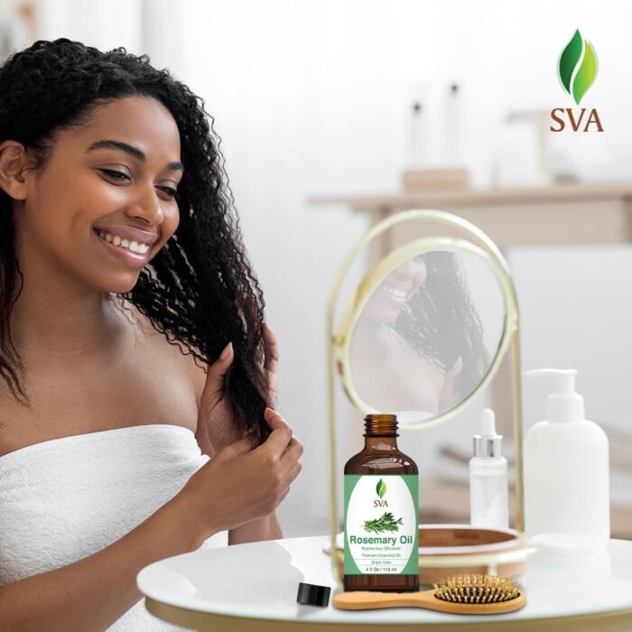 SVA Rosemary Essential Oil – 4 Fl Oz – 100% Natural Rosemary Oil for Hair, Face, Skin Care, Diffuser, Aromatherapy, Scalp, Body Massage, Soap and Candle Making – with Dropper - Image 7