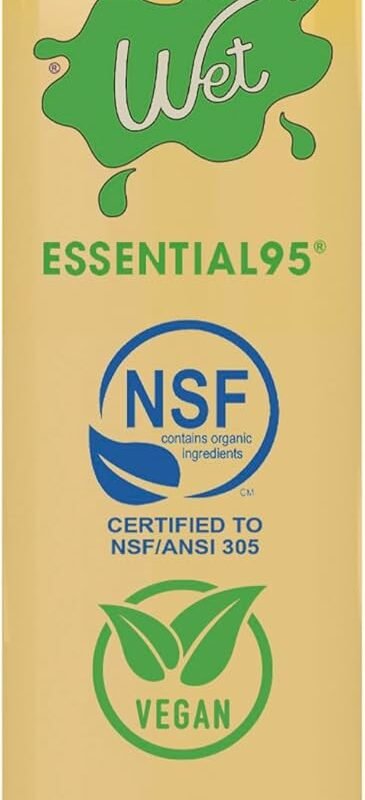 Wet Essential95, Aloe-Based Personal Lubricant and Vaginal Moisturizer, 95% Organic for Men, Women, and Couples, 4 Fl Oz