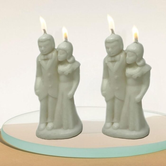 Vrinda® Decorative Candle Erotic Wedding Couple – Couple Art Portrait Candle Mould - Handcrafted Romantic Figurine Candles for Rituals, Couple Spell, Marriage, and Other Special Occasion (White) - Image 6