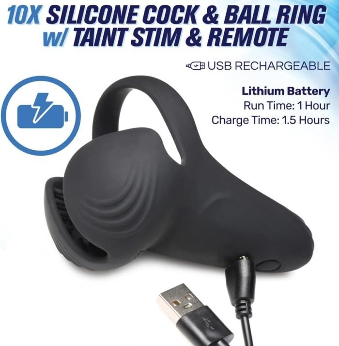 Male Masturbators Vibrating Cock Ring Balls Massager Sex Toy for Men Penis Testicle Stimulator with Remote Dick Vibrator 10 Vibrations Man Vibe Sextoys - Image 5