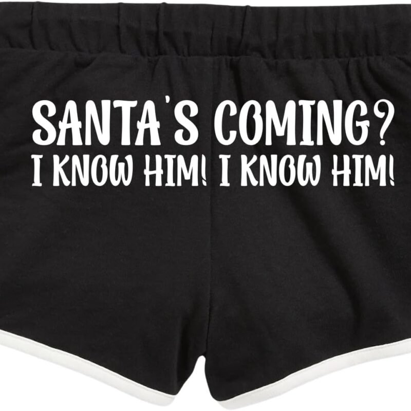 Wild Bobby Funny Sexy Christmas Underwear for Women Naughty Slutty Womens Xmas Athletic Booty Shorts