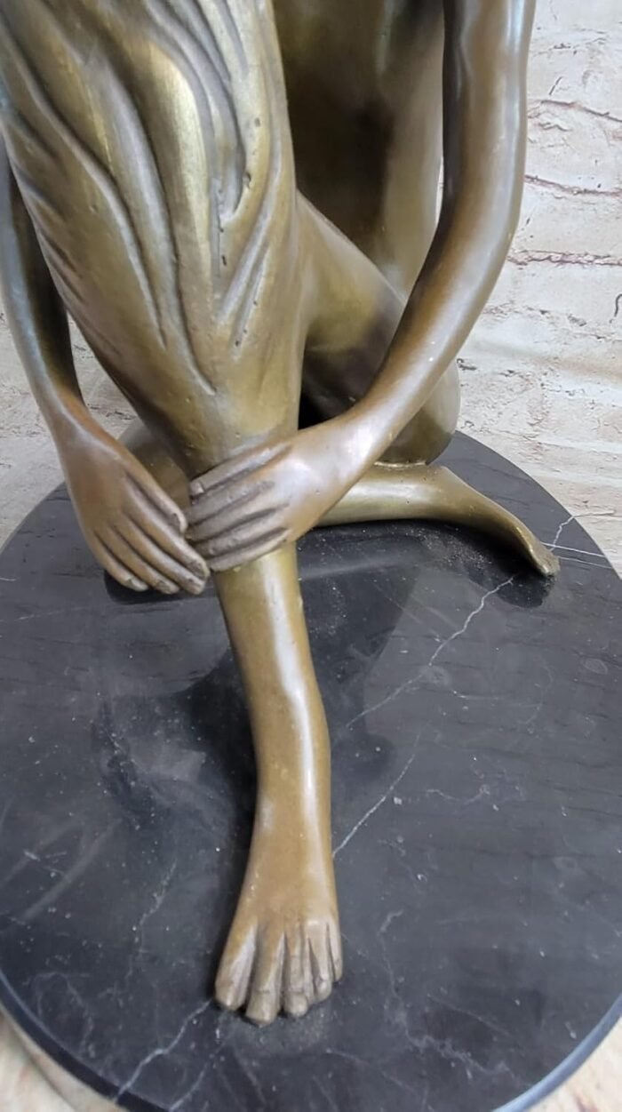 European Nude Sitting Woman Bronze Erotic Art Sculpture Hot Cast Figurine Decor Decoration Gift Sale by Classy Bronze - Image 7