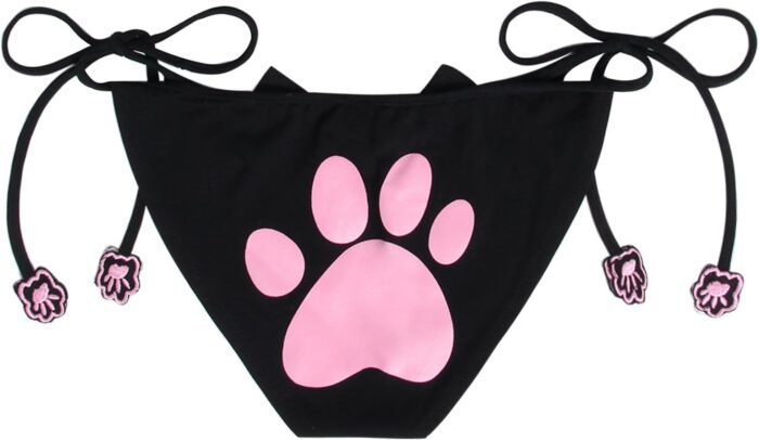 JustinCostume Women's Cosplay Lingerie Set Kitten Keyhole Cute Sexy Outfit - Image 3