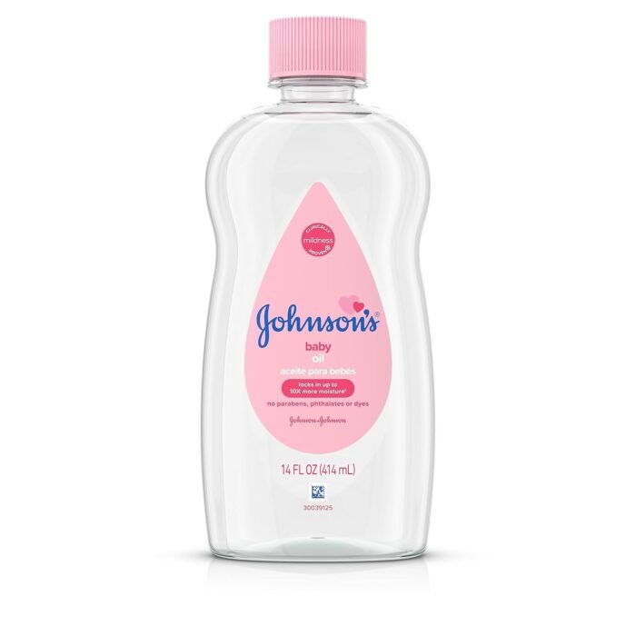 Johnson's Baby Oil, Pure Mineral Oil to help Prevent Moisture Loss for baby, Kids & Adults, Gentle & Soothing Baby Massage Oil for Dry Skin Relief, Original Scent, 14 fl. oz(Pack of 6) - Image 3