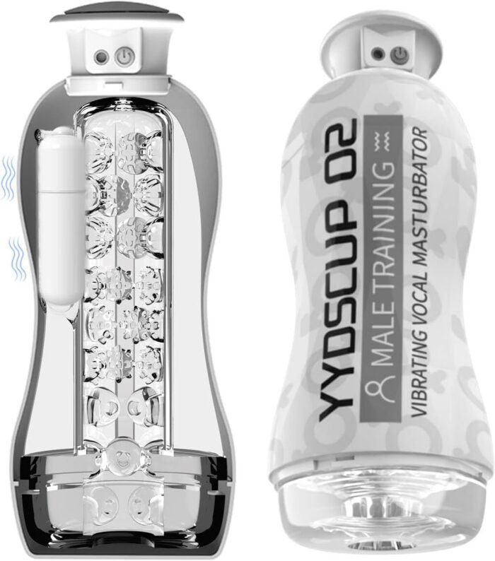 Vibrating Male Masturbators with Sucking Granules and Beads, Vocal Sex Toys for Men Portable Male Stroker Adult Men Sex Toys Penis Pumps & Enlargers