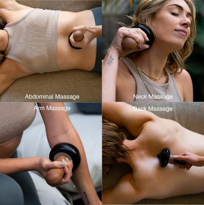Electric Hot Stones Foot Neck Massager Wand Set with 100ml Aromatherapy Massage Oil, Fathers Day Dad Gifts, Birthday Gifts, Back Massager for Pain Relief Deep Tissue, Adjustable Heat - Image 4