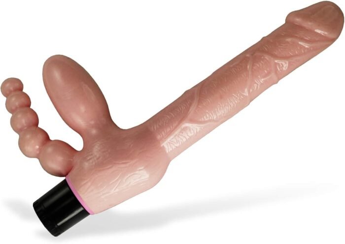 LeLuv Strap On Dong Vibrating Strapless Female Double Penetration