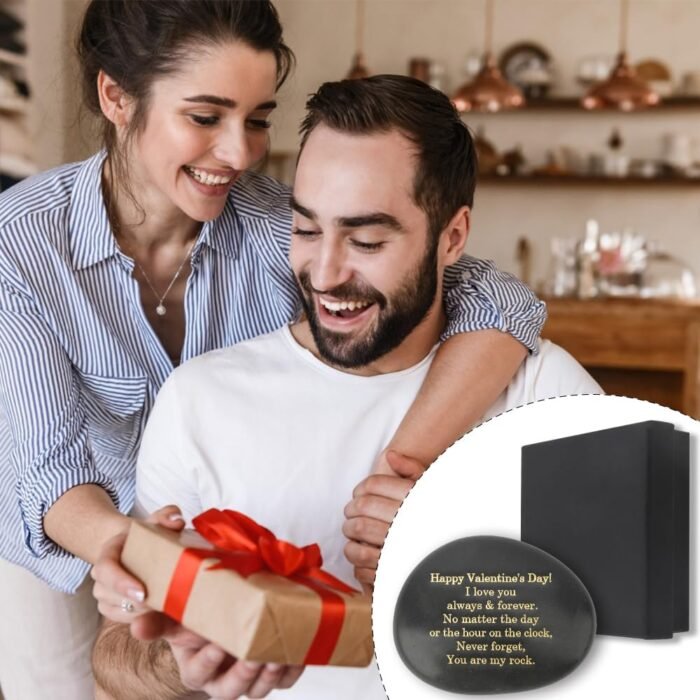 Valentines Day Gifts for Him Her Couple Gifts Engraved Rock Gifts for Boyfriend Girlfriend Gifts for Couples Mens Valentines for Him Men Valentine's Gifts for Husband Wife Couples Unique Gifts - Image 4