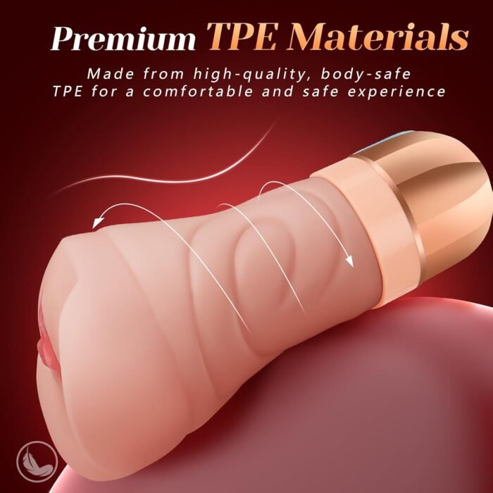 Sex Toys for Men Pocket Pussy - Portable Male Masturbator with 10 Vibrating & 5 Sucking Modes, Lifelike Vagina Soft and Tight Texture, Easy Holding Penis Training Masturbators Adult Sex Toy - Image 7