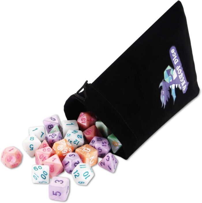 DND Dice, 5 x 7 Sets (35 Pieces) Polyhedron Dice for Dungeons & Dragons RPG MTG DND Tabletop Game with 1 Free Pouch D4 D8 D10 D12 D20 - Image 4