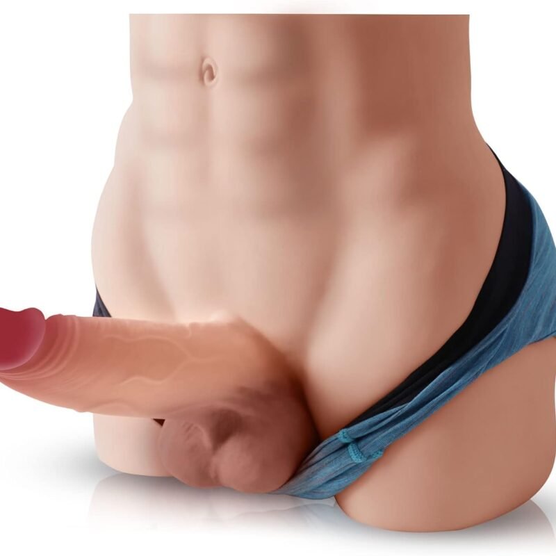 Life Size Sex Doll with Realistic Big Dildo, Male Sex Doll for Women Full Size Sex Doll Torso Gay Sex Toys Huge Dildo Adult Toys Gay Sex Doll Unisex Sexdoll Sex Toys for Gay Men Women Couple 24.5LB