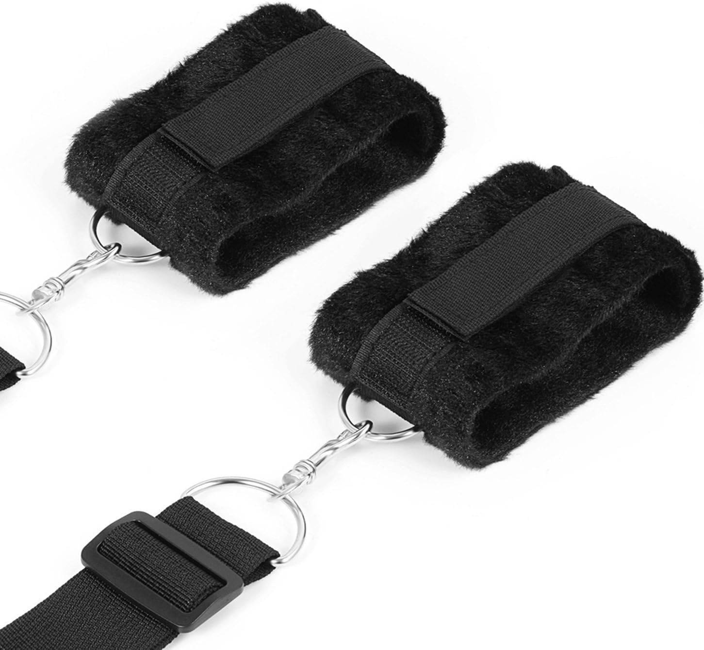Sex Bed Restraints Straps Hand Leg Cuffs Ankle Wrist Resistance Bands Bed Fuzzy Hand Cuff Handcuffs Sex Bed Adult Set Play Bedroom Restraint Rope Lanyards Adult Play for King Queen Size Bed Sweater - Image 3
