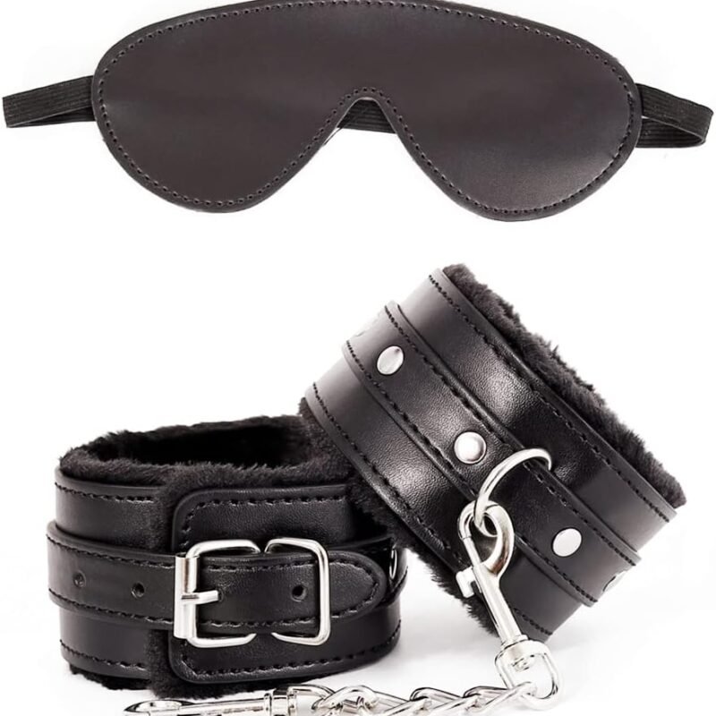 Sex Restraints Handcuffs BDSM Plush Blindfold Sleep Mask Wrist Ankle Cuffs for Couples Bondage Fetish Adjustable