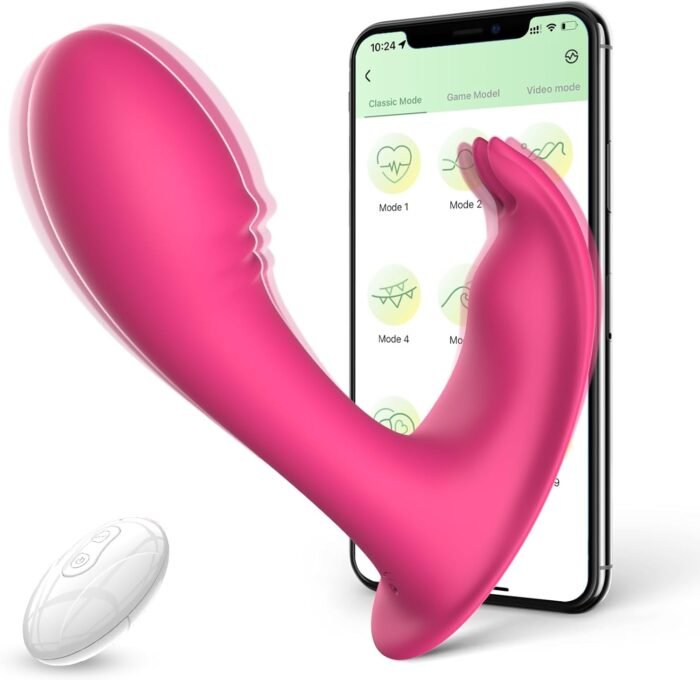 Adult Sex Toys Dildo Vibrator-Wearable G Spot Clitoral Vibrators with APP Remote Control Dual Motors Clit G Spot Female Stimulator with 9 Vibrating Modes Adult Toy for Women Couple Adult Game