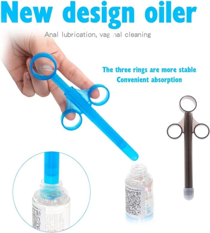 Anal Lube Applicator Adult Sex Toys for Couples, Sex Lube Injector Anal Ennma Syringe Injecter Lubricant Applicator, Reusable Silicone Lube Anal Vagnnal Lube Shooter Health Care for Men Women Couples - Image 2