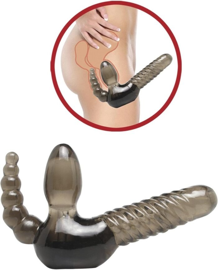 Pipedream - Fetish Fantasy Series "Strapless" Strap-On with Anal Stimulator (Black) - Image 2