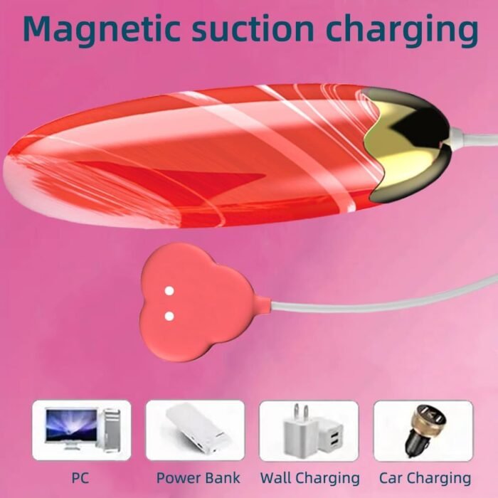 Bullet Vibrator with Wired Remote Control for G Spot Stimulation,Tracrod Wired Vibrating Eggs, Love Egg Balls with 10Vibration Patterns, Silicone Clitoral Massager Sex Toys for Women Couples (Red) - Image 4