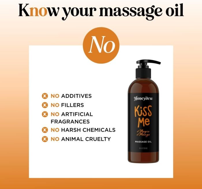 Sweet and Sensual Massage Oils for Couples - Mango and Aromatherapy Romantic Full Body Massage Oils with Sweet Almond Oil for Easy Gliding Special Moments - Therapeutic Grade Scented Body Oils - Image 8