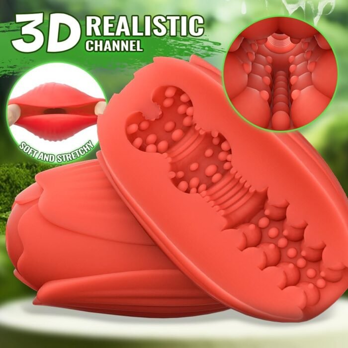 4 in 1 Male Masturbators Sex Toys for Men-Male Vibrator with Heating Rod & Realistic Fleshy Touch & 6 Vibration Modes Male Strokers Penis Masturbator Vibrating Pocket Pussy for Men - Image 4