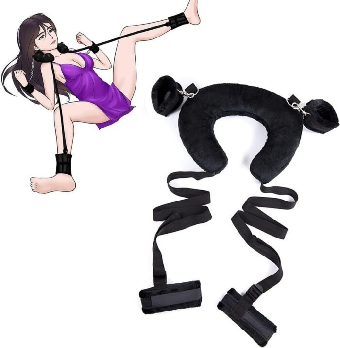 Bondage Kit for Women Sex Rope Hand Ties for Adult Play Handcuff Set for Bedroom Toys Sex Handcuffs Hand Cuff Bracelets Set for Women Adults Bedroom Couples Sexy Gift Sets Sweater AAS2 Black