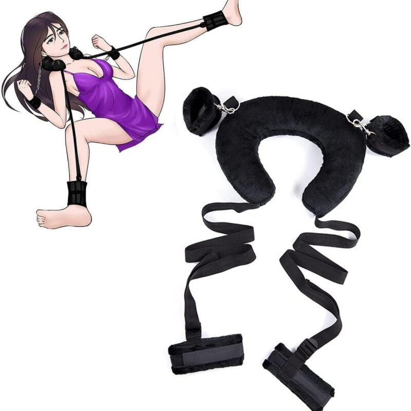 Bondage Kit for Women Sex Rope Hand Ties for Adult Play Handcuff Set for Bedroom Toys Sex Handcuffs Hand Cuff Bracelets Set for Women Adults Bedroom Couples Sexy Gift Sets Sweater AAS2 Black