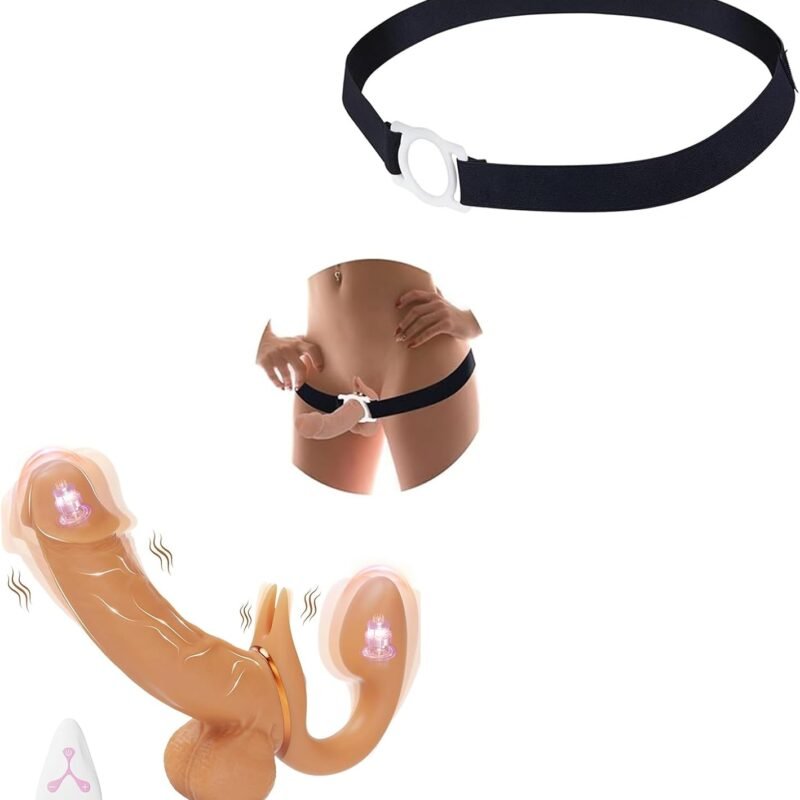 Double Ended Dildo G Spot Vibrator & Strap Combo, SWEETLORY Strapless Dildo with Remote Control, Realistic Dildo Clitoral Stimulator Sex Toys for Women Couple Private Pleasure