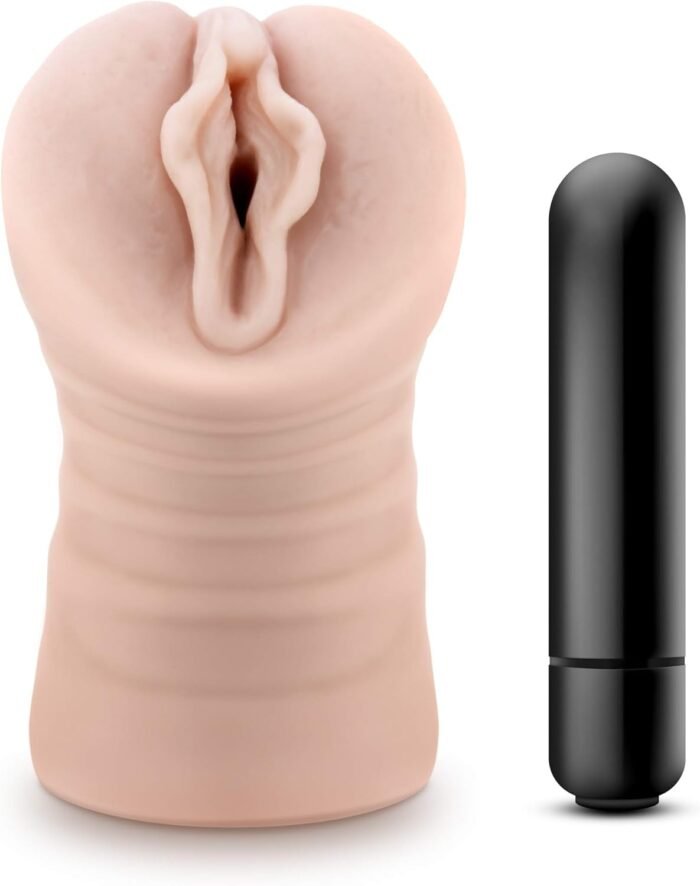 Blush Novelties Enlust Destini - AI Male Masturbator - Tight & Nubbed Canal Stroker with Vibrating Bullet to Amplify Pleasure - Super Soft X5® Plus - Open Ended to Fit Most Sizes - Sex Toy for Men - Image 8
