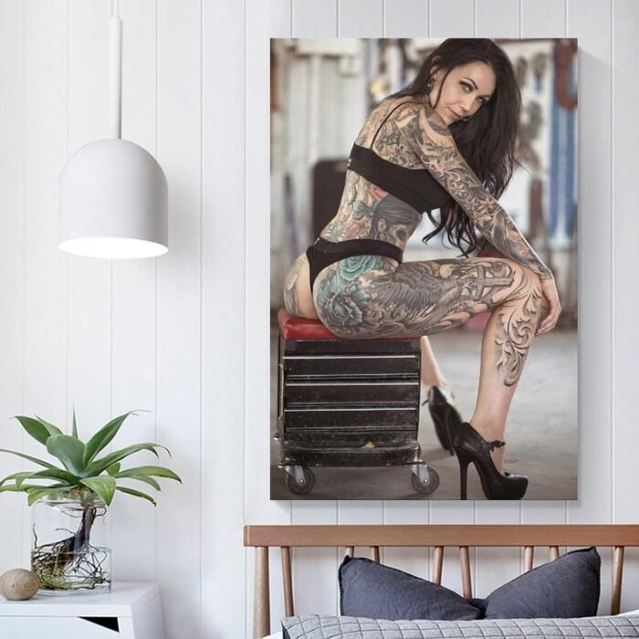 Classic Tattooed Nude Art Cool Wall Decorate Erotic Posters Print Canvas Poster Wall Art Party Birthday Gifts Indoor Decorations Suitable For Family Dormitory Office Bathroom -08x12inch(20x30cm)-Unframe-style9 - Image 5