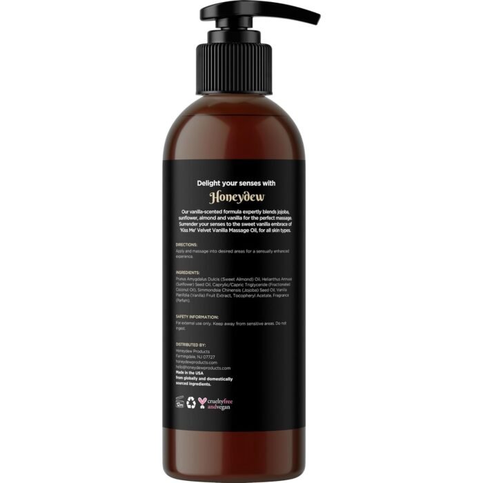 Vanilla Sensual Massage Oil for Couples - Relaxing Full Body Massage Oil for Date Night with Moisturizing Coconut and Sweet Almond Oil - Vegan Non Staining Non Greasy Silky Smooth Gliding Formula - Image 5