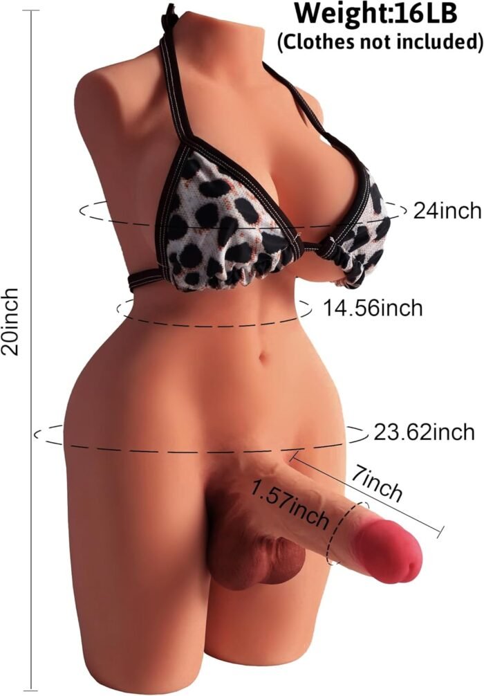 Shemale Sex Doll Torso Dildo - Male Sex Toy with Flexible Dildo for Women,Breasts and Anal,Unisex Love Doll for Men Gay Couple,Transsexual Torso Toy with Hug - Image 2