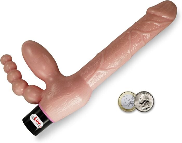 LeLuv Strap On Dong Vibrating Strapless Female Double Penetration - Image 4