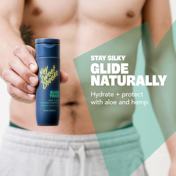 Personal Lubricant | Water Based Sex Lube | Lubricants for Privacy & Toys | Safe for Anal, Condoms with Aloe, Hemp, Ph Balanced - Slick Trick by Hey Sweet Cheeks - Image 2